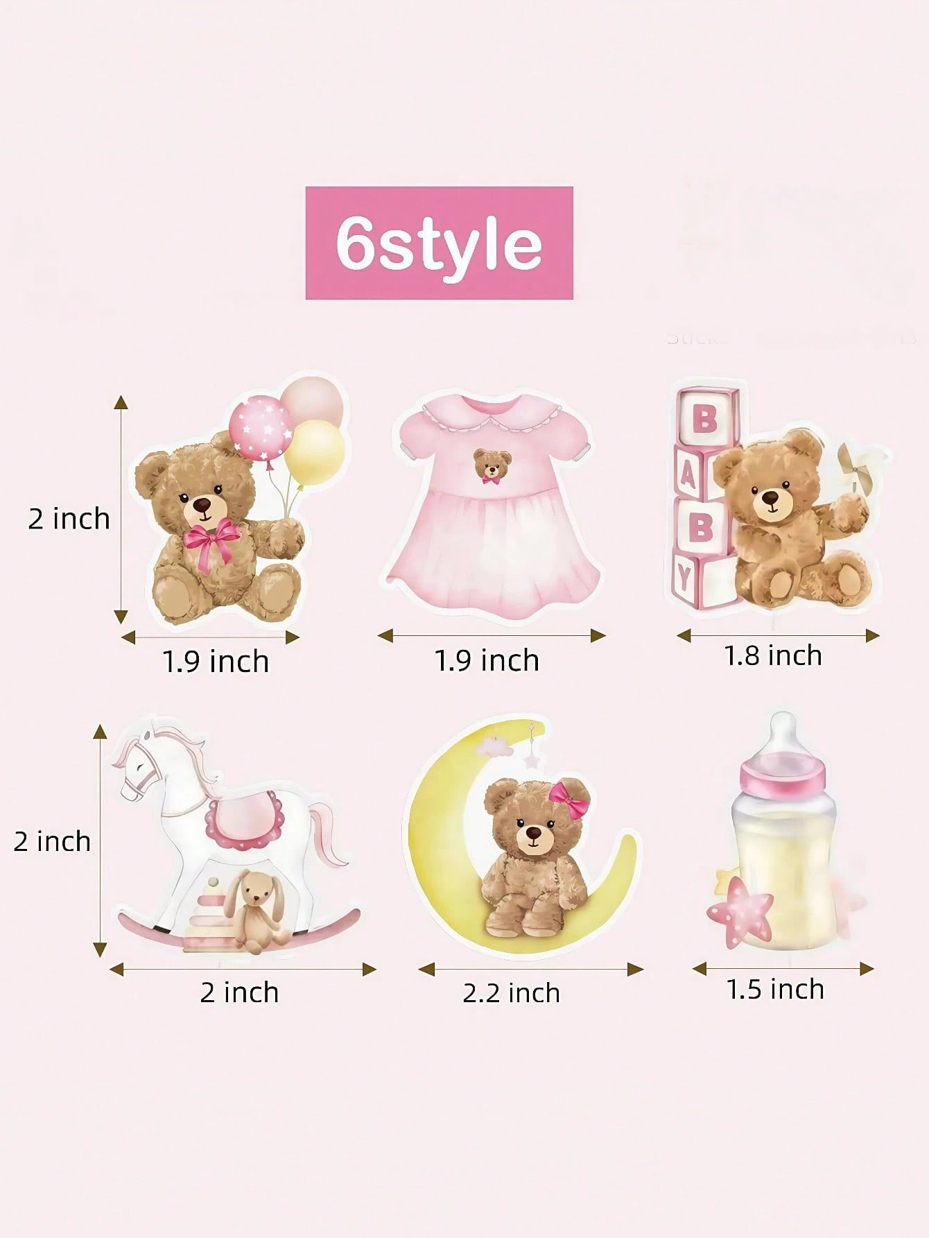 24PCS Baby Shower Bear Cupcake Toppers,Baby Party Supplies,Birthday Decorations,Selection Baby Bear Theme Baby Shower Decorative Supplies Jungle Animal Theme Baby Shower Birthday Party Cake Decorative