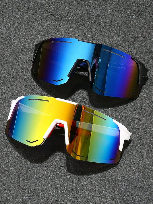 2pairs Sports Style Ins Fashion Sunglasses For Hiking, Running, Travel, Teens, Back To School