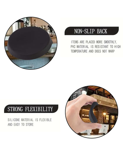 2pcs Black Round 3d Pattern Silicone Non-slip Cup Holder Coaster For Car With Water & Dust Resistant Features- Suitable For Toyota Cars
