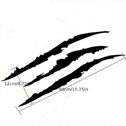 2pcs Car Ghost Claw Stickers, Front Headlight Decorative Claw Stickers, Hood Scratch Light Eyebrow Stickers