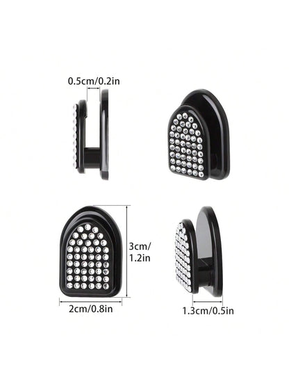 2PCS Car Mini Rhinestone Hooks Car Dashboard Seat Hooks Glittering Rhinestones Car Interior Decoration