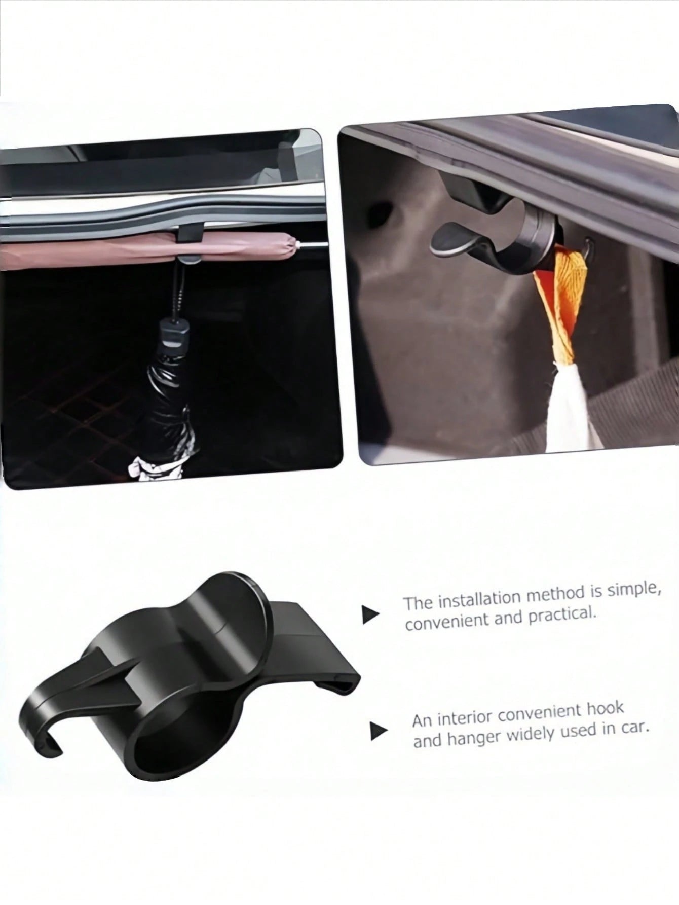 2pcs Car Seat Back Hanger, Multifunctional Vehicle Storage Hooks For Fishing Rod, Umbrella, Towel