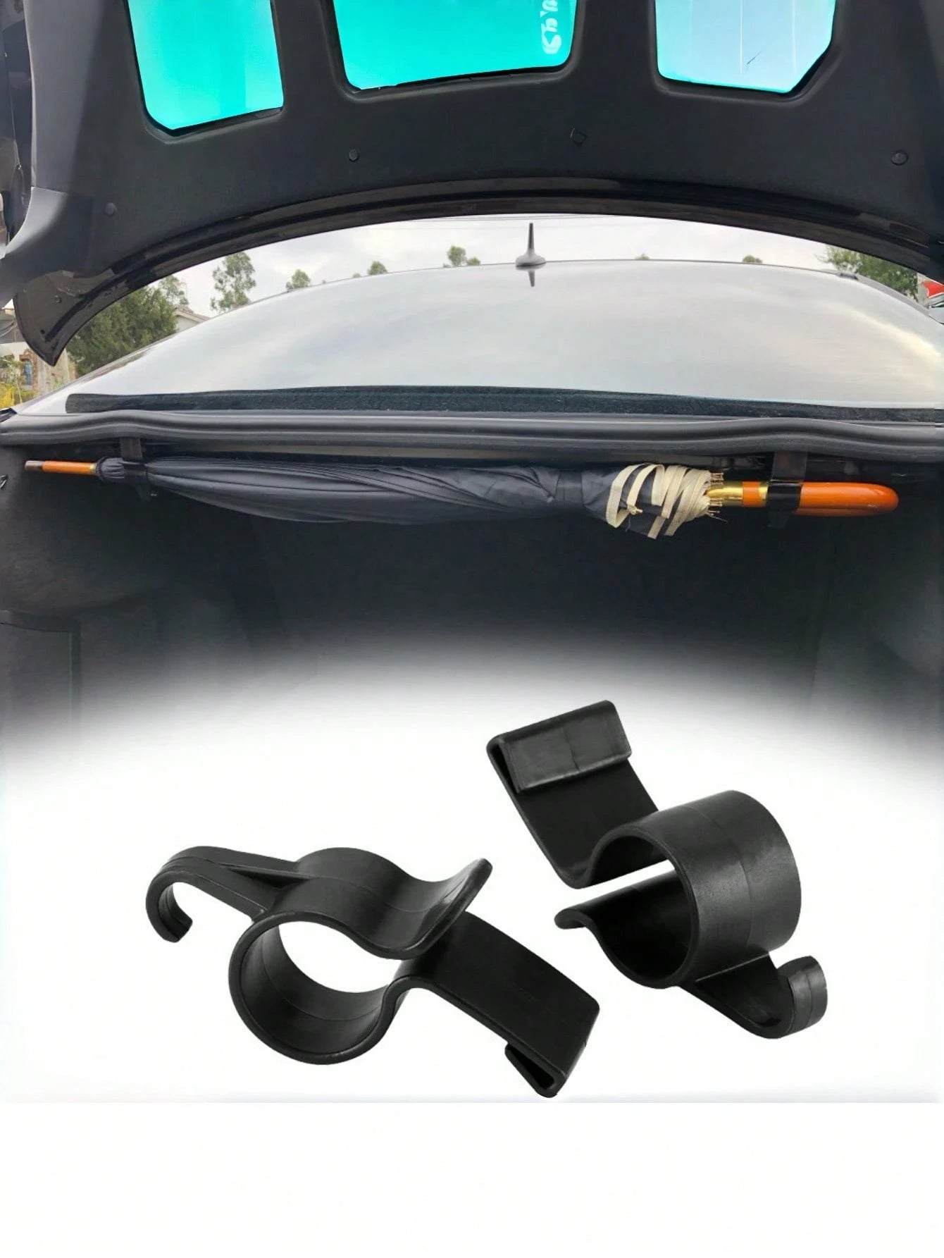 2pcs Car Seat Back Hanger, Multifunctional Vehicle Storage Hooks For Fishing Rod, Umbrella, Towel