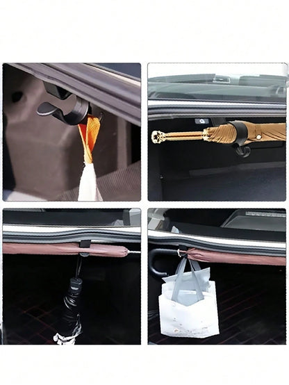 2pcs Car Seat Back Hanger, Multifunctional Vehicle Storage Hooks For Fishing Rod, Umbrella, Towel