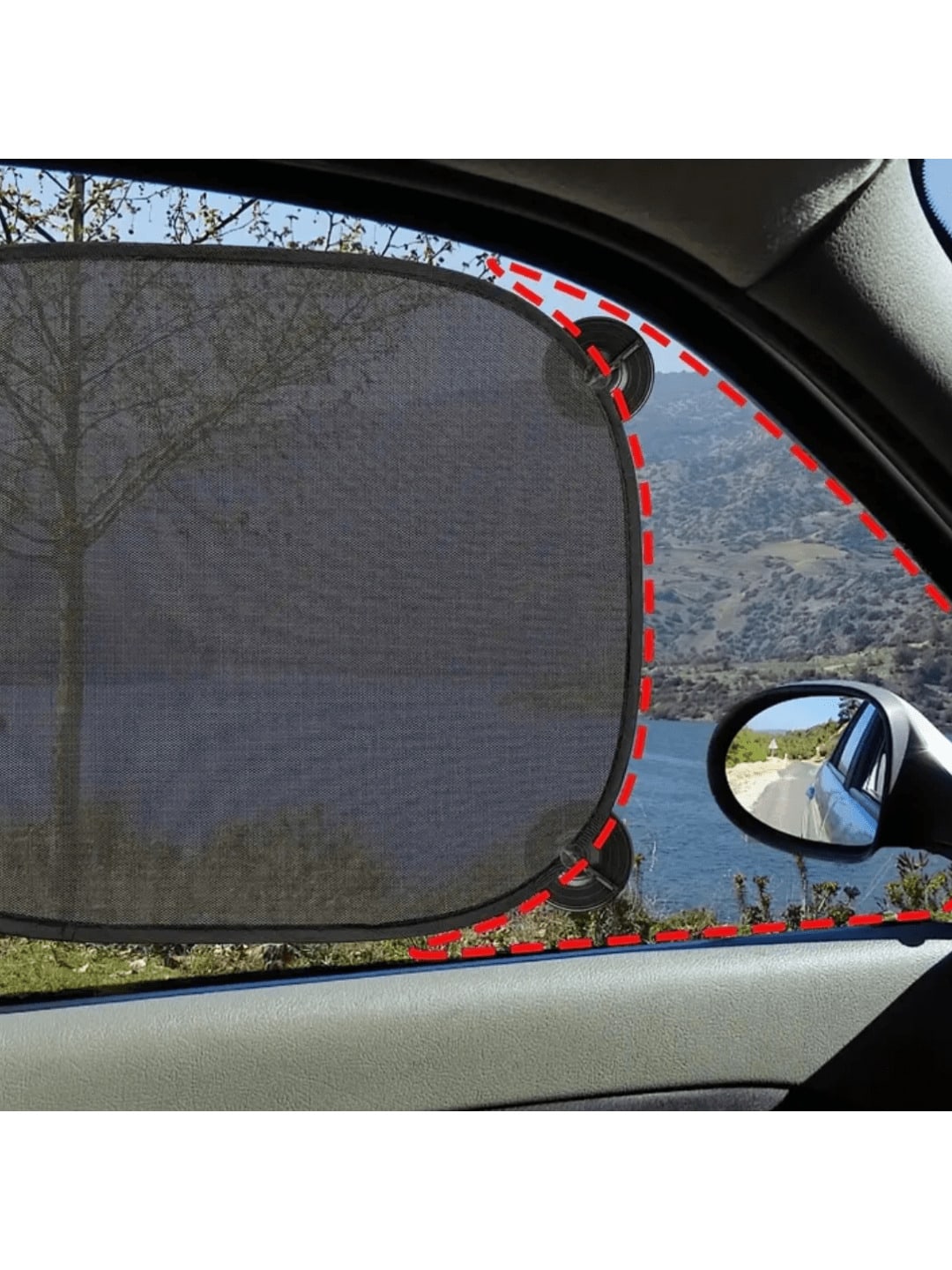 2pcs Car Sun Visor, Car Side Window Sunshade Curtain, Heat Insulation Shade, Summer Small Car Window Curtain Side Sunshield