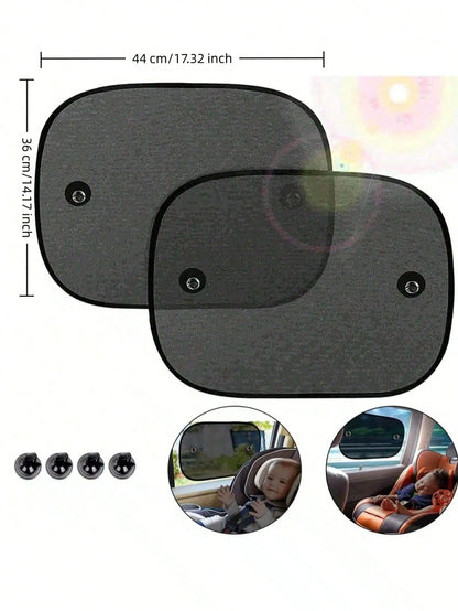 2pcs Car Sun Visor, Car Side Window Sunshade Curtain, Heat Insulation Shade, Summer Small Car Window Curtain Side Sunshield