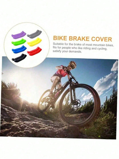 2pcs Comfortable Anti-Slip Silicone Brake Handle Grips, Suitable For Mountain Bike, Road Bike And BMX Bicycle, Shock-Absorbing And Easy To Install