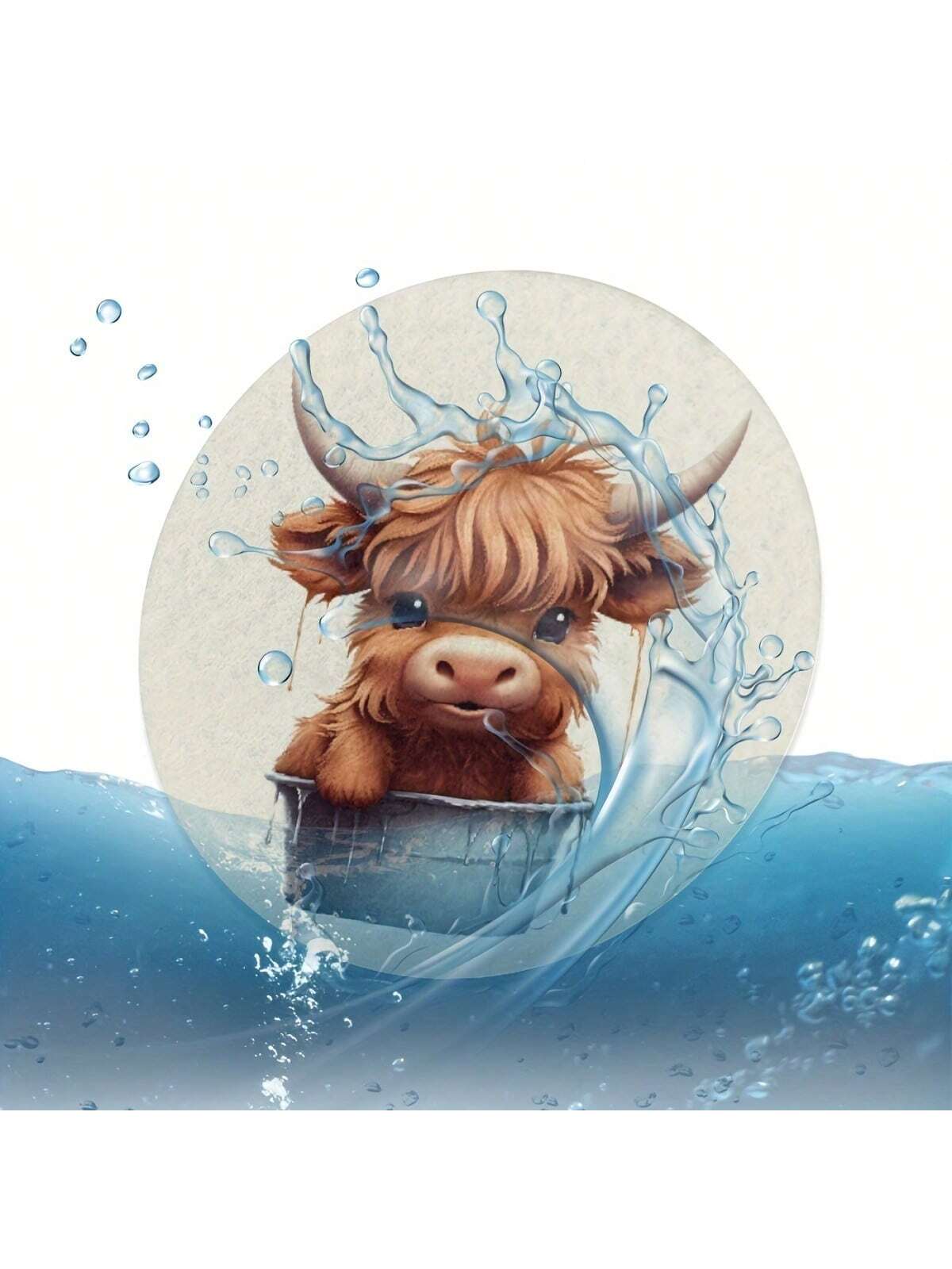 2pcs Cow Water Absorbable Car Cup Holder Coaster Mats- Car Interior Accessories For Women, Cup Coasters For Car Vehicles & Home Desk