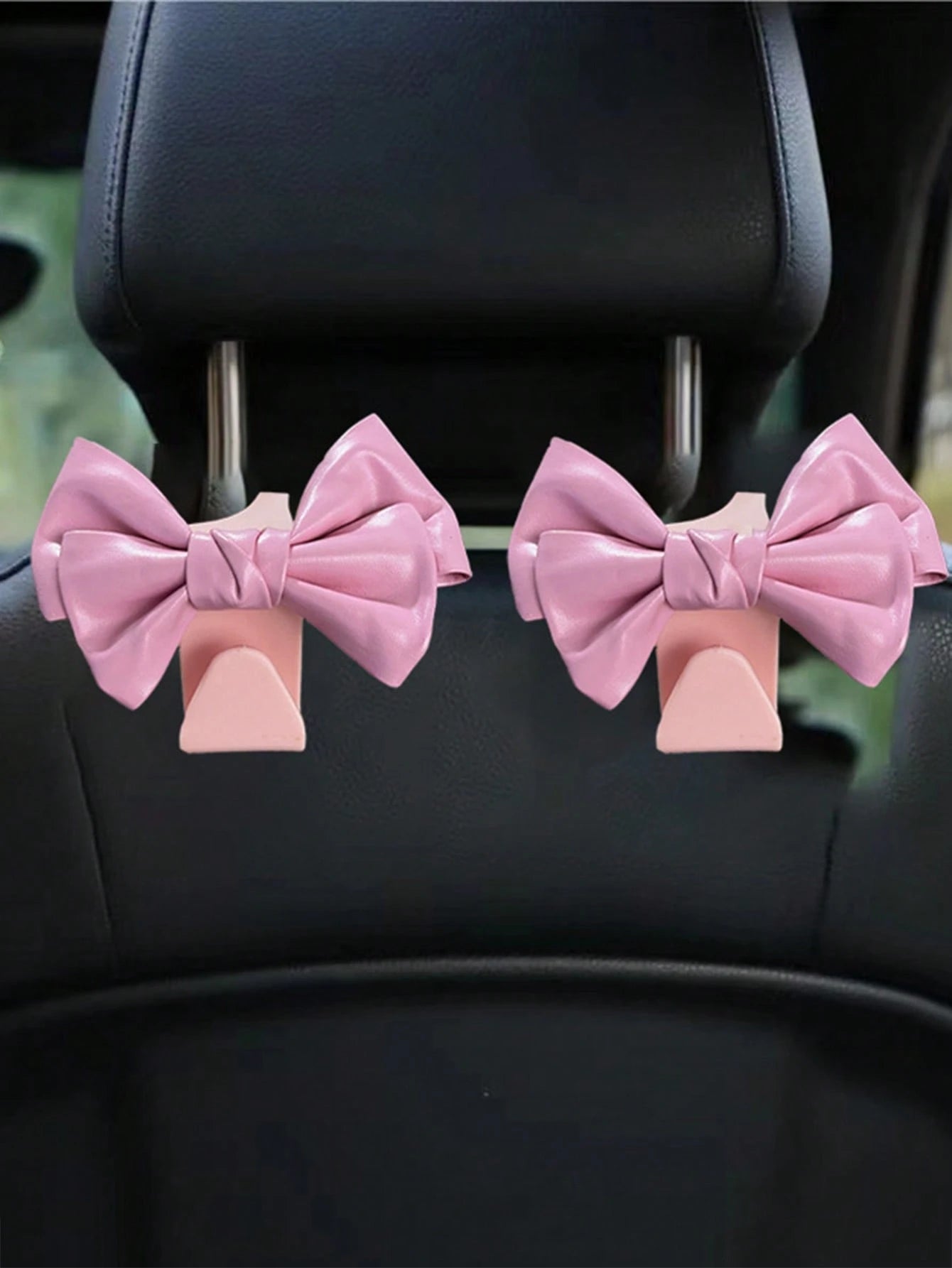 2pcs Creative Bow Shaped Invisible Car Trunk Storage Hooks