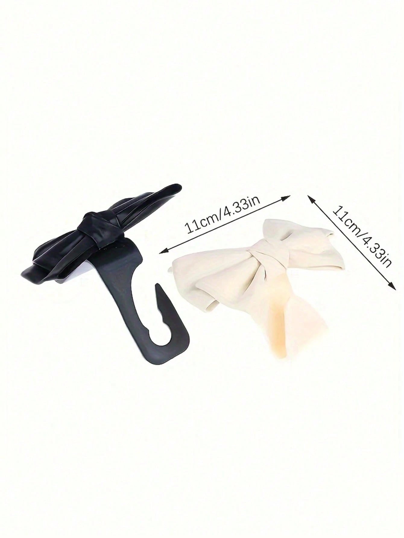 2pcs Creative Bow Shaped Invisible Car Trunk Storage Hooks