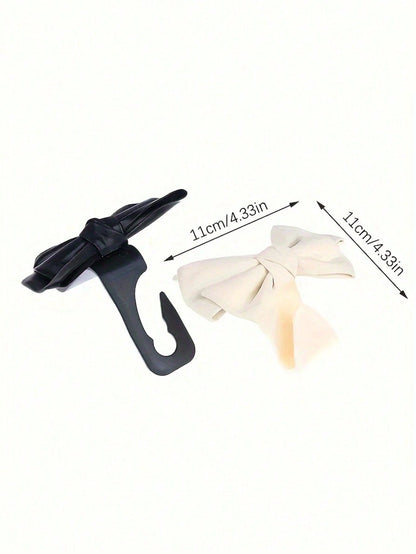 2pcs Creative Bow Shaped Invisible Car Trunk Storage Hooks