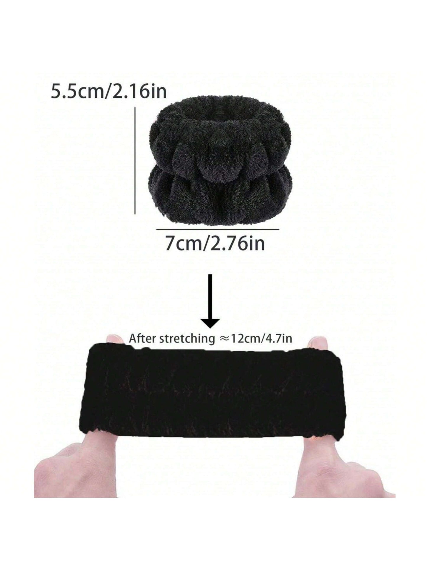 2pcs Facial Wrist Strap Towel, Absorbent Strap Wrist, Washband Face Wash Straps, Reusable Spa Headband Wrist, Microfiber Headband, Wristbands For Women, Facial Make-Up Hairbands Adjustable Elastic, Fo