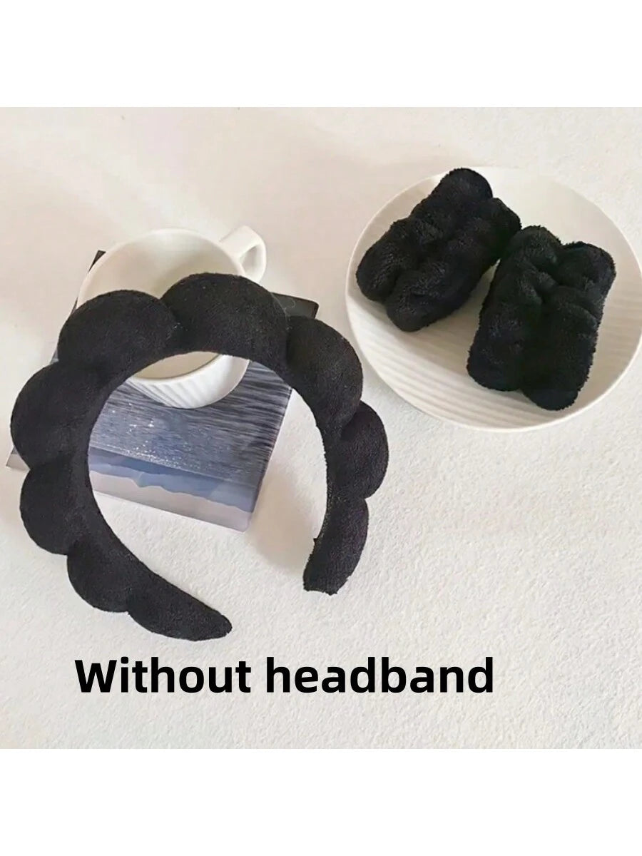 2pcs Facial Wrist Strap Towel, Absorbent Strap Wrist, Washband Face Wash Straps, Reusable Spa Headband Wrist, Microfiber Headband, Wristbands For Women, Facial Make-Up Hairbands Adjustable Elastic, Fo