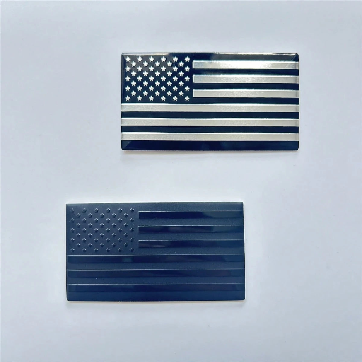 2pcs Metal Car Badge American Flag Decals, Suitable For Vehicle Trunk, Rear, Side Body Decorative Stickers