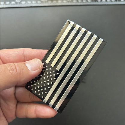 2pcs Metal Car Badge American Flag Decals, Suitable For Vehicle Trunk, Rear, Side Body Decorative Stickers