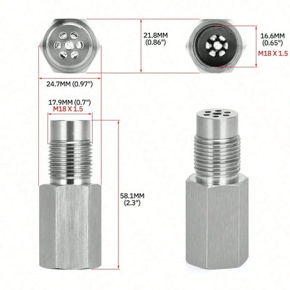 2pcs Oxygen Sensor Filter Adapter- New Stainless Steel Extension Pipe Fitting- Car Extension Screw,Universal Automotive Repair Tool Accessory