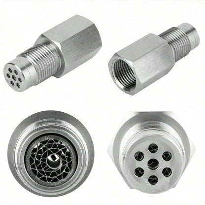 2pcs Oxygen Sensor Filter Adapter- New Stainless Steel Extension Pipe Fitting- Car Extension Screw,Universal Automotive Repair Tool Accessory