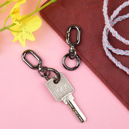 2pcs Rotating Clasp, Double-Ended Rotating Spring Clasp Hook Metal Rotating Clasp Carabiner With Spring O-Ring, Suitable For Key Chain, Bag, Wallet, Lanyard DIY Crafts