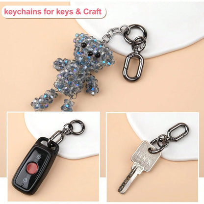2pcs Rotating Clasp, Double-Ended Rotating Spring Clasp Hook Metal Rotating Clasp Carabiner With Spring O-Ring, Suitable For Key Chain, Bag, Wallet, Lanyard DIY Crafts