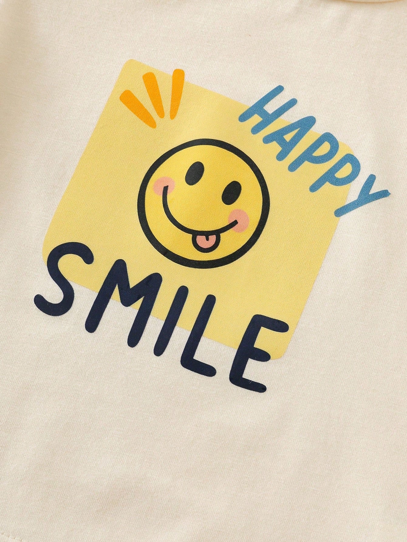 2pcs/Set Baby Boy Baby Girl Summer Casual Cute Face Print Pattern Short Sleeve Loose T-Shirt Cute Top Blue Denim Shorts Set Denim Set Cute Set T-Shirt Set Holiday Set