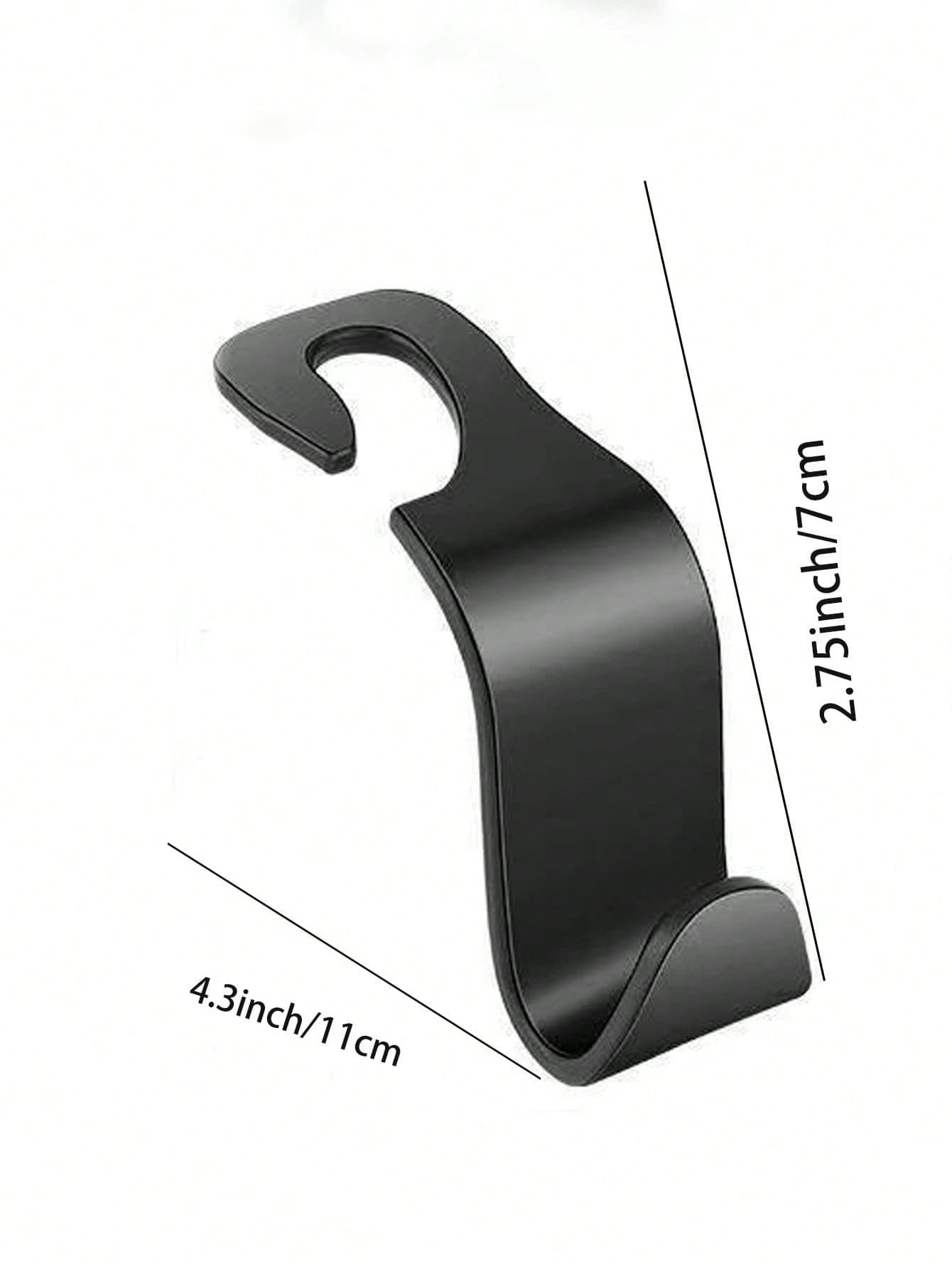 2pcs Set Car Seat Back Hooks With Rhinestone Decoration, Multi-Functional Hidden Car Interior Hooks