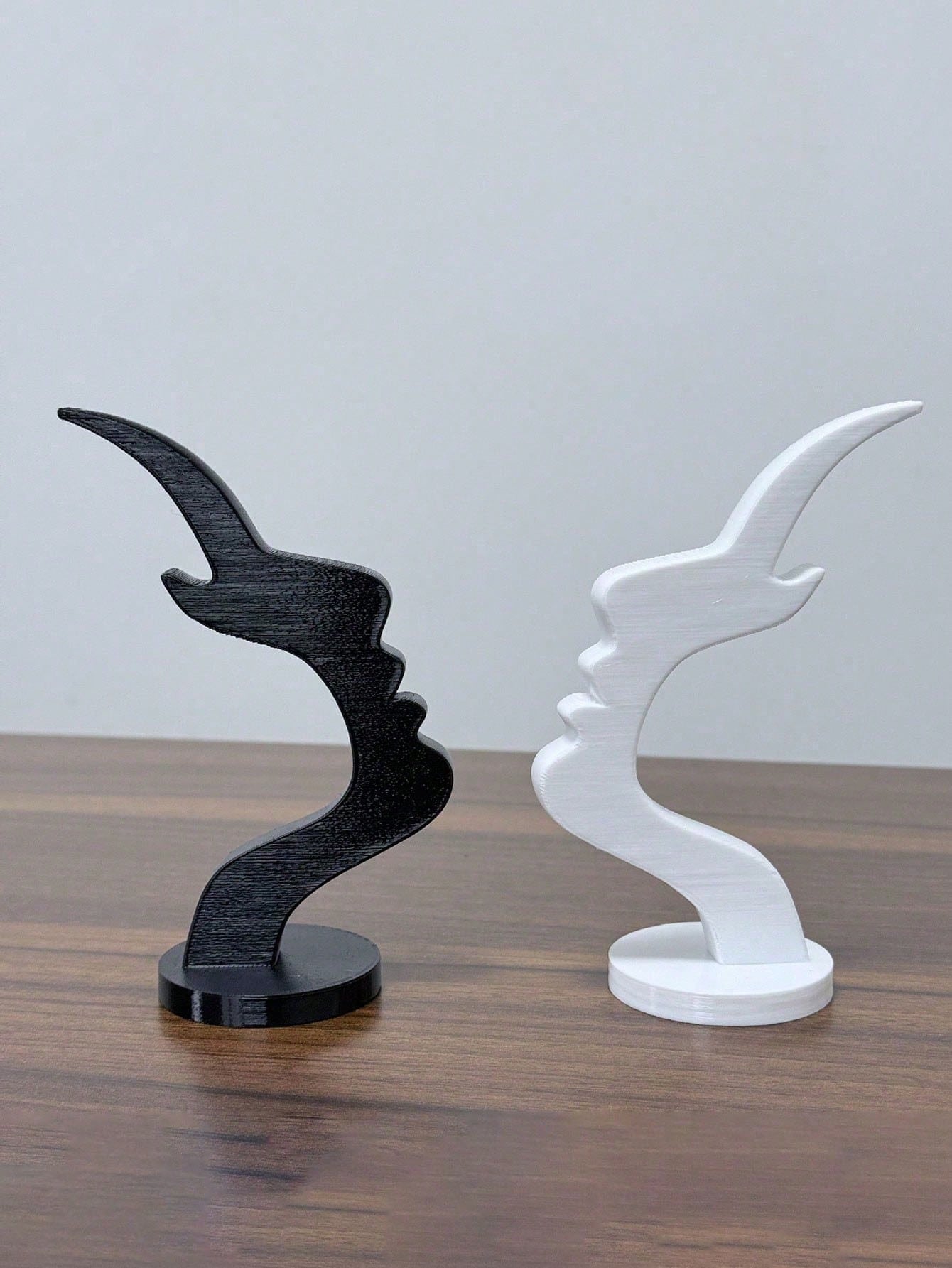 2pcs Side Profile Eyeglass Holder - Unique Curved Eyeglass Stand, Practical Minimalist Black Design, Durable Plastic Material, Perfect For Living Room, Bedroom, Office, Or As A Gift For Family And Fri