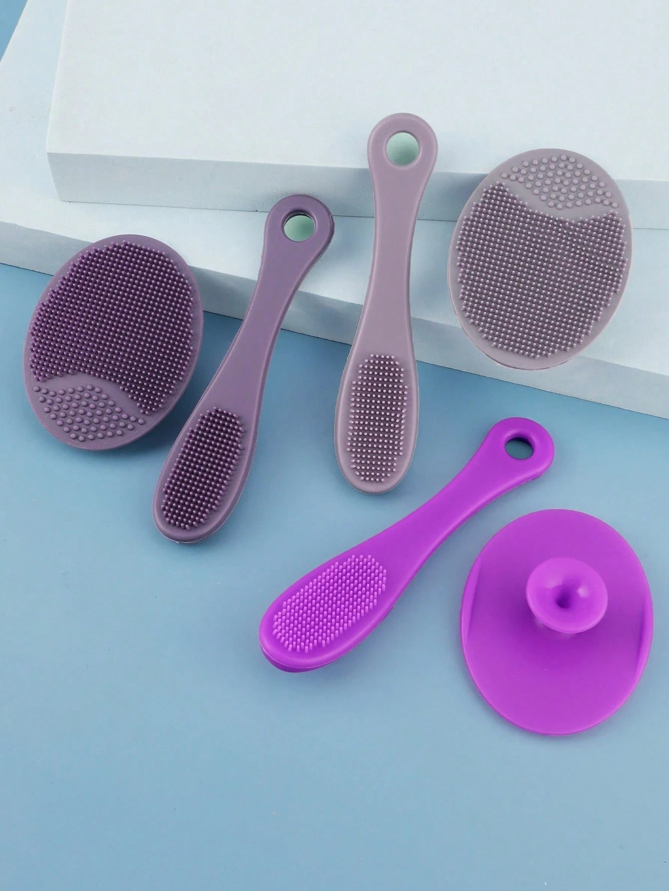 2pcs Silicone Face Cleansing Brush + Nasal Brush, Manual Facial Cleaning Brush For Deep Cleansing And Exfoliating- Soft Face Cleansing Brush, Gentle, Suitable For All Skin Types, Removes Blackheads