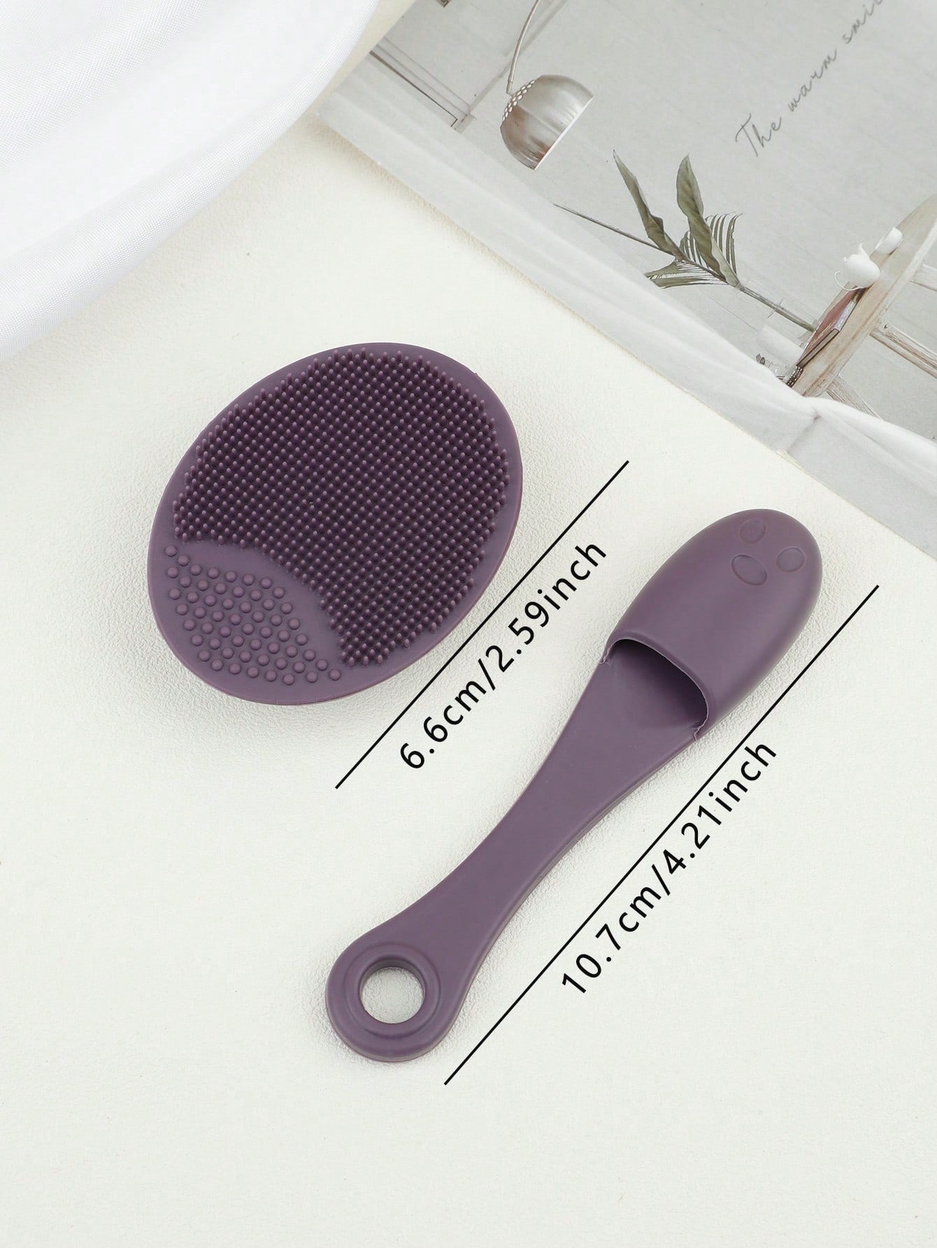 2pcs Silicone Face Cleansing Brush + Nasal Brush, Manual Facial Cleaning Brush For Deep Cleansing And Exfoliating- Soft Face Cleansing Brush, Gentle, Suitable For All Skin Types, Removes Blackheads