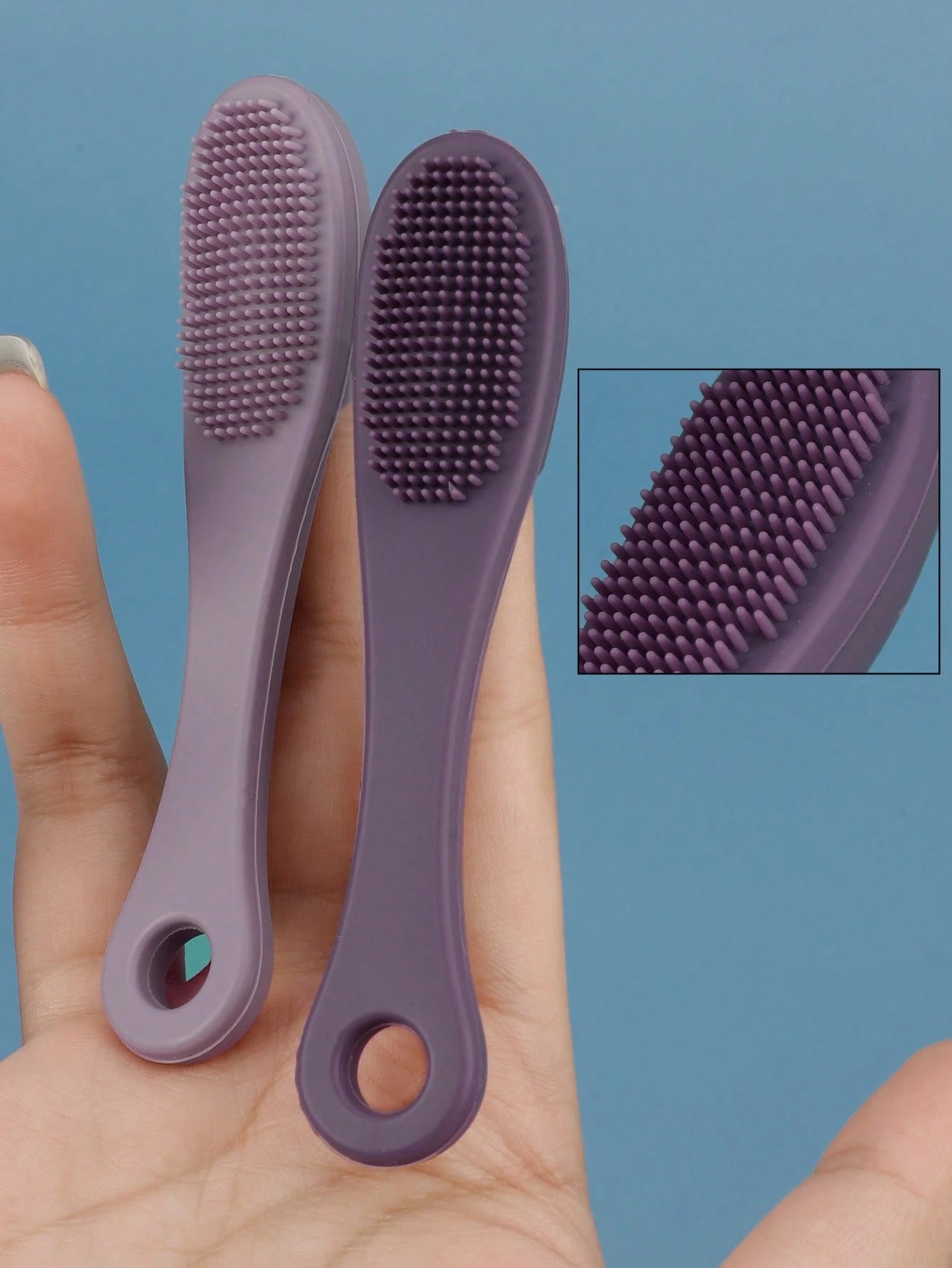 2pcs Silicone Face Cleansing Brush + Nasal Brush, Manual Facial Cleaning Brush For Deep Cleansing And Exfoliating- Soft Face Cleansing Brush, Gentle, Suitable For All Skin Types, Removes Blackheads