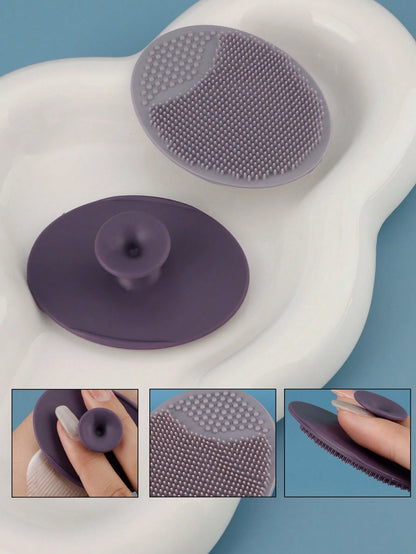 2pcs Silicone Face Cleansing Brush + Nasal Brush, Manual Facial Cleaning Brush For Deep Cleansing And Exfoliating- Soft Face Cleansing Brush, Gentle, Suitable For All Skin Types, Removes Blackheads