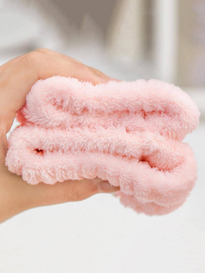 2pcs Solid Bath Wrist Band, Simple Plain Color Absorb Water Wristbands For Washing Face, Female hygroscopic wrist guard, makeup sports sweatband, prevent water from flowing out, for face washing, hand