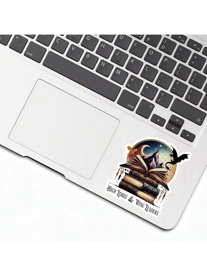 2PCS(Style A+Style B) Fourth Wing Iron Flame Sticker, Unique Cool Weather-Resistant Sticker, Pertains To Notebooks, Cup, Piano, Helmet, Cute Stickers For Friends