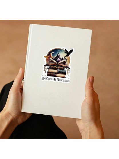 2PCS(Style A+Style B) Fourth Wing Iron Flame Sticker, Unique Cool Weather-Resistant Sticker, Pertains To Notebooks, Cup, Piano, Helmet, Cute Stickers For Friends