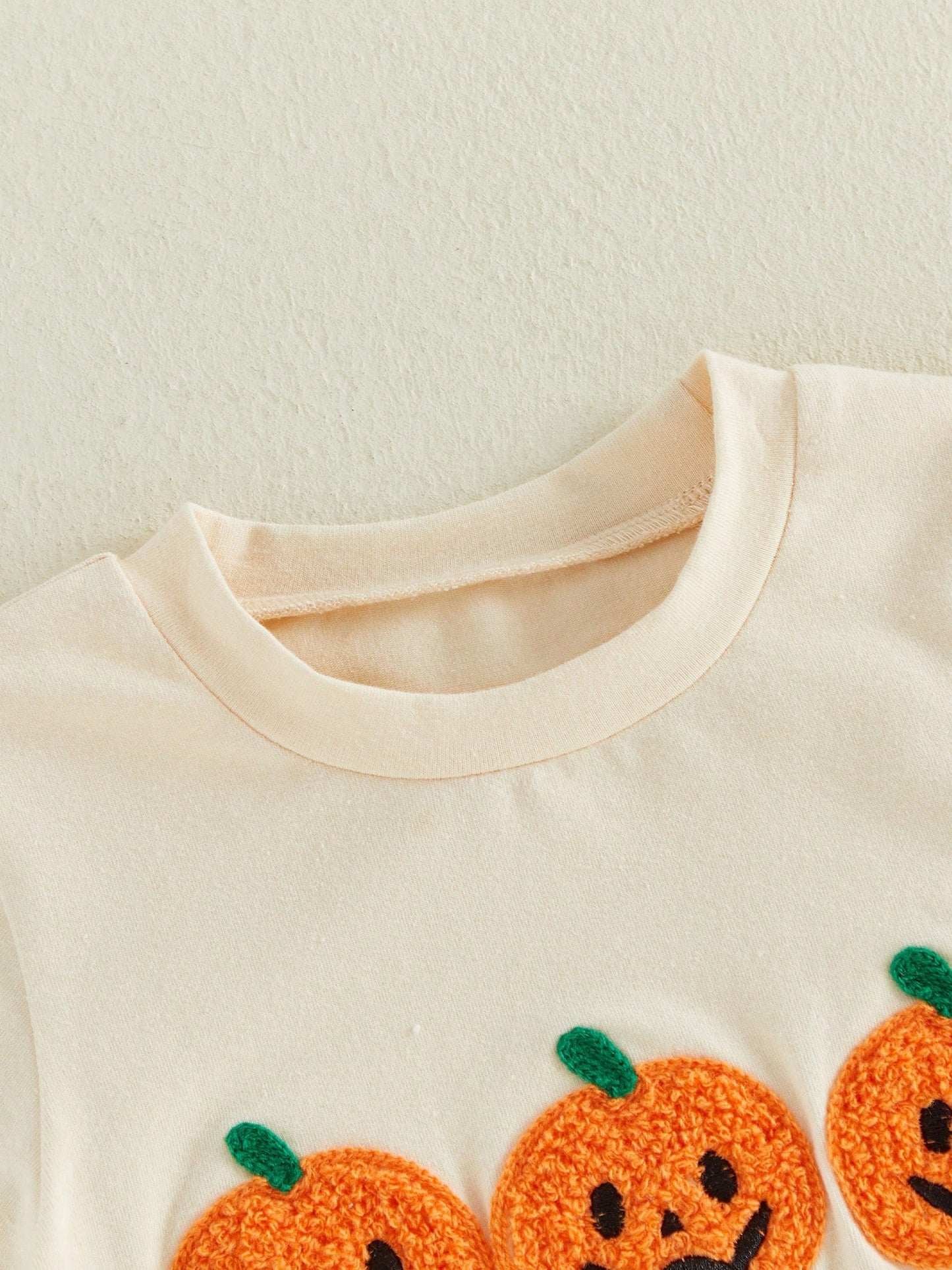 2pcs Toddler Baby Boy Girls Halloween Outfits Shorts Set Pumpkin Embroidery Short Sleeve Tops + Shorts 6M-4T Kids Casual Clothes