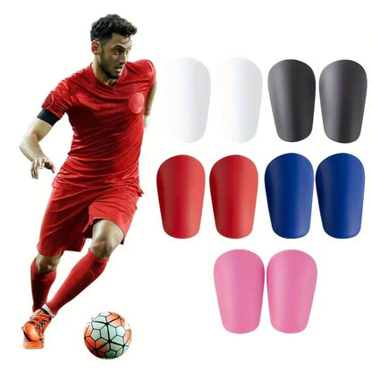2PCS Unisex Football Shin Guards, High-Quality Durable PET Material, Mini Soccer Leg Sleeves For All Seasons With Pull-On Closure – Versatile Protection Gear In White, Red, Black, Blue