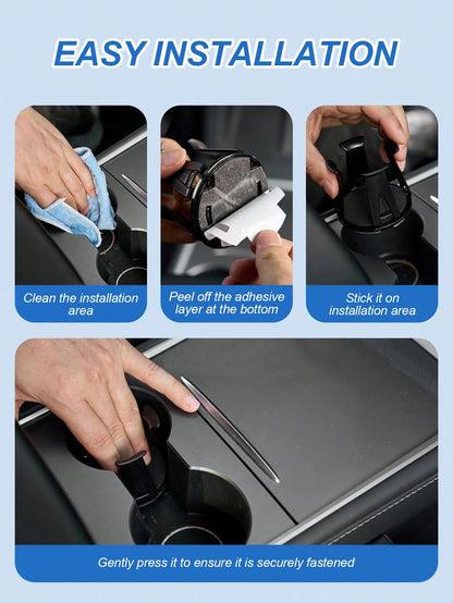 2pcs Universal Car Cup Holder Pad- Self-Adhesive Adjustable Cup Mat, Fits 50-70mm Cups, Coffee, Tea, Soda, Water Bottles, Ashtrays And Aromatherapy, Non-Slip PC Material With Foam Base, Fits All Car