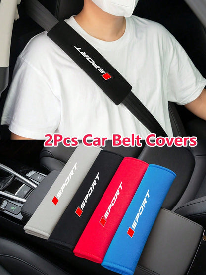 2pcs Universal Comfortable Car Seat Belt Covers- Soft & Plush- Fits All, Enhance Vehicle,Car Accessories