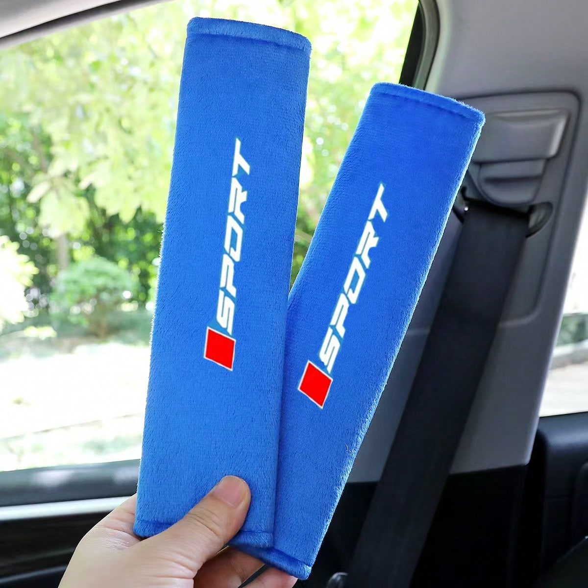 2pcs Universal Comfortable Car Seat Belt Covers- Soft & Plush- Fits All, Enhance Vehicle,Car Accessories