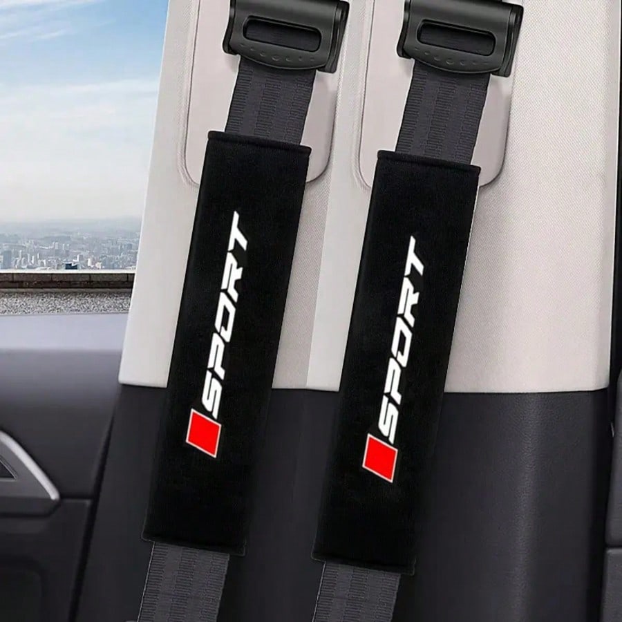 2pcs Universal Comfortable Car Seat Belt Covers- Soft & Plush- Fits All, Enhance Vehicle,Car Accessories