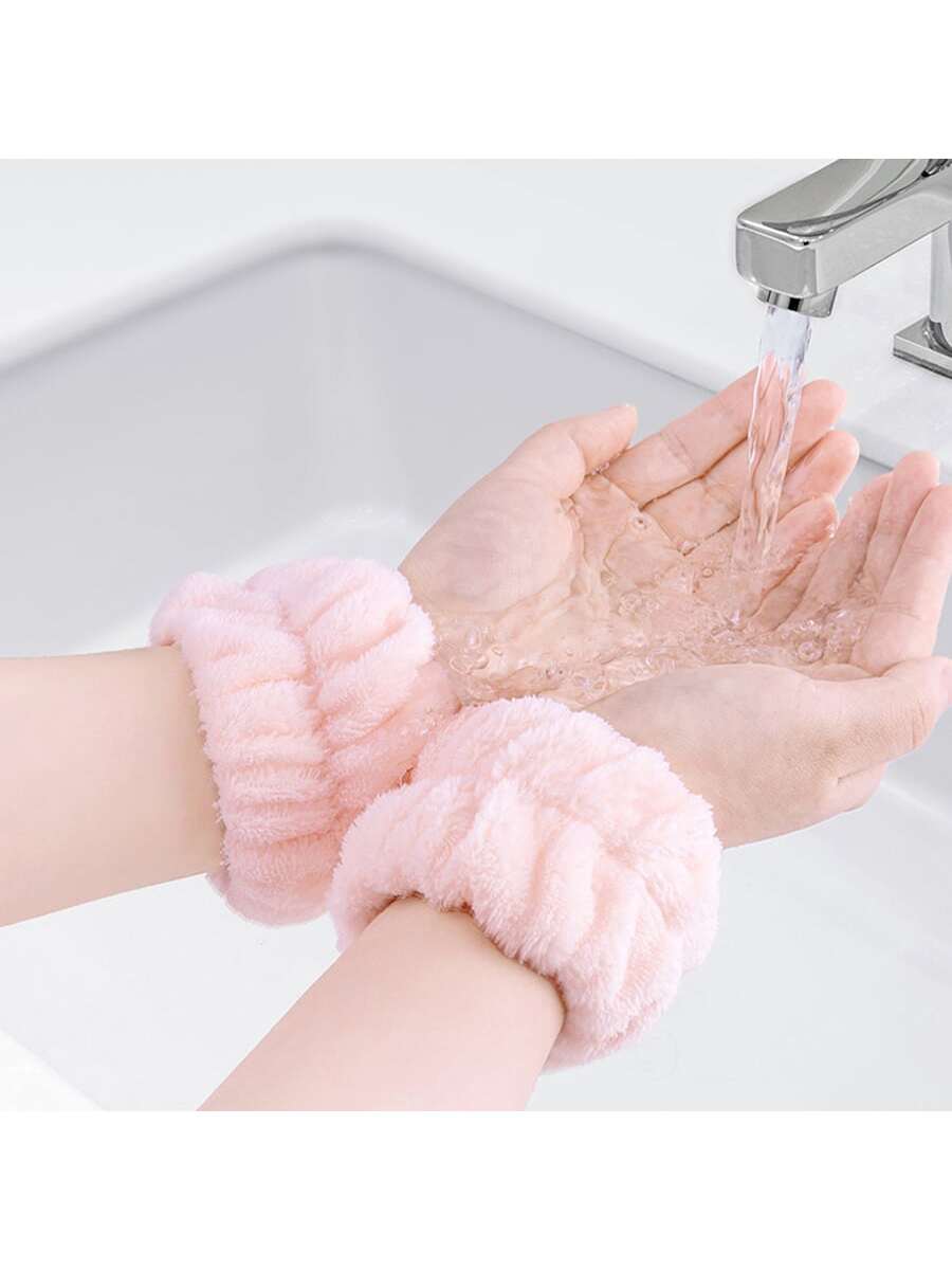 2pcs Water-Absorbing & Waterproof Face Washing Wristbands For Women, Protective Wrist Sleeves For Hand Washing, Bracelets,Skincare Headband,Beauty,Skin Care Products,Spa,Self Care,Skin Care Tools,Face