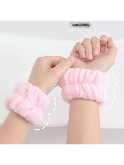 2pcs Water-Absorbing & Waterproof Face Washing Wristbands For Women, Protective Wrist Sleeves For Hand Washing, Bracelets,Skincare Headband,Beauty,Skin Care Products,Spa,Self Care,Skin Care Tools,Face