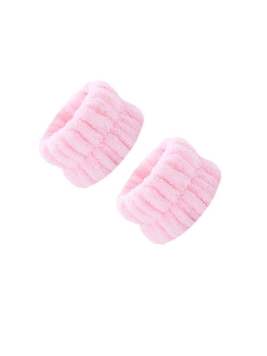 2pcs Water-Absorbing & Waterproof Face Washing Wristbands For Women, Protective Wrist Sleeves For Hand Washing, Bracelets,Skincare Headband,Beauty,Skin Care Products,Spa,Self Care,Skin Care Tools,Face