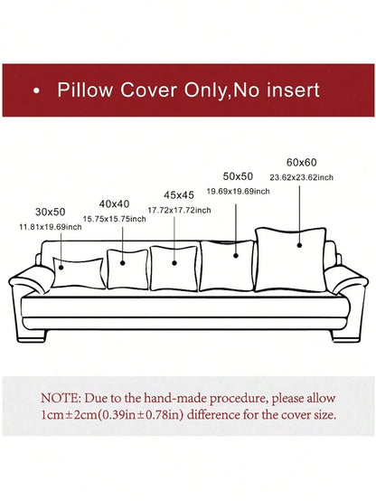 2pcs Winter Snowflake Christmas Pillow Covers, Christmas Atmosphere Sofa Decorative Cushion Covers, Perfect For Christmas Home Party, Holiday Gathering Decor, Home Decoration Cushion Covers, Single-Si