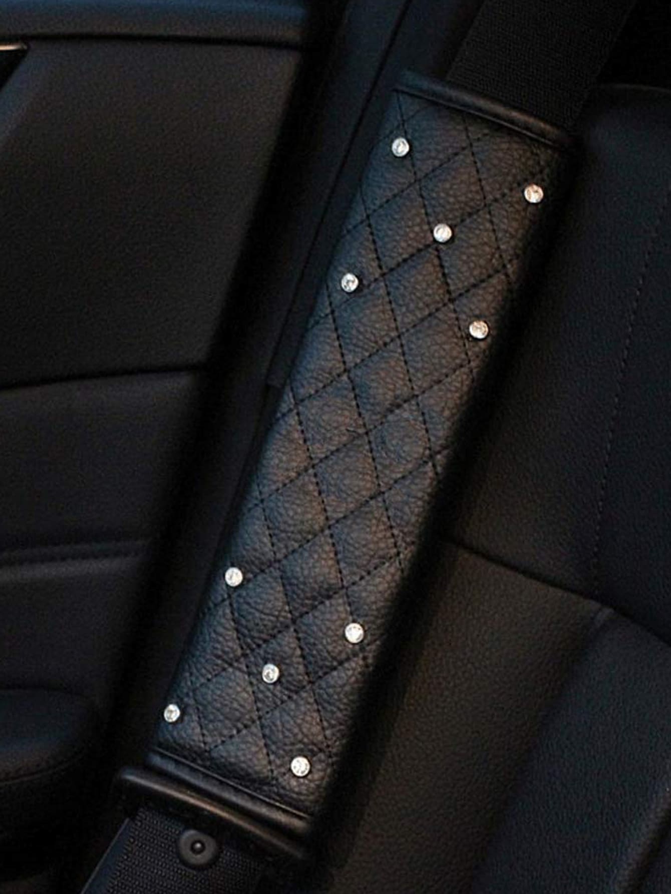 2pcsCar Diamond Seat Belt Shoulder Protector,Car Accessories Women