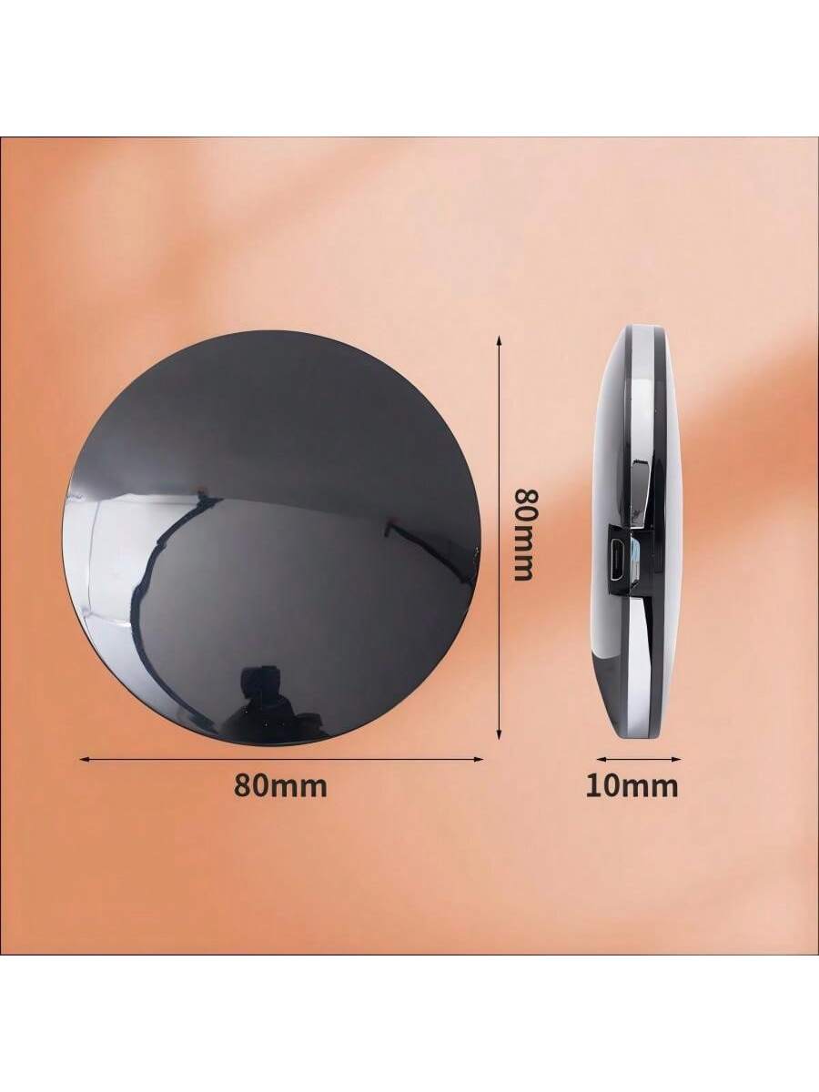 2X Magnifying Lighted Makeup Mirror, 3 Brightness Levels, Portable Foldable Round LED Mirror, Single-Sided 2X Magnification, Mini USB Rechargeable Illuminated Mirror, Unique Gift For Men And Women
