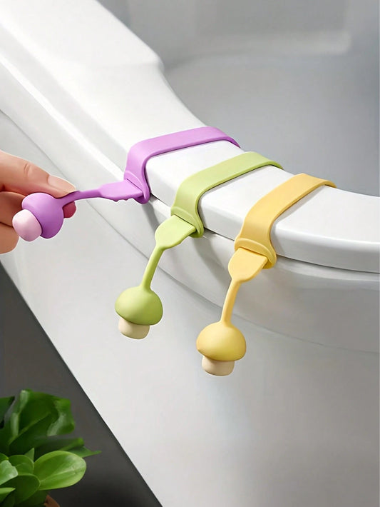 3/1pc Multi-Functional Hygienic Bathroom Accessory Anti-Dirt Toilet Seat Lifter, Contactless Cleaning Handle, Creative Universal Anti-Fouling Toilet Seat Opener