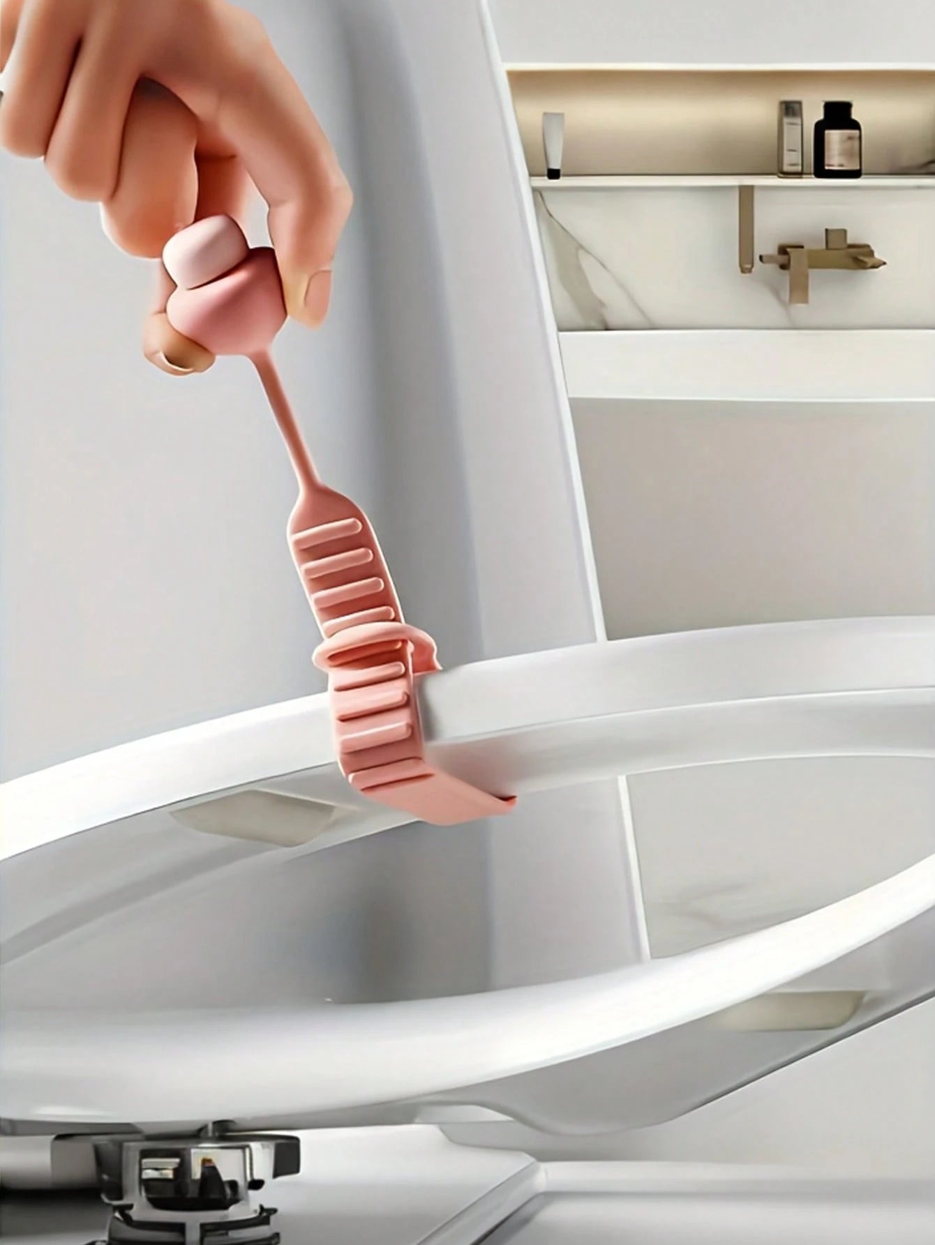 3/1pc Multi-Functional Hygienic Bathroom Accessory Anti-Dirt Toilet Seat Lifter, Contactless Cleaning Handle, Creative Universal Anti-Fouling Toilet Seat Opener
