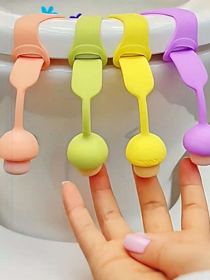 3/1pc Multi-Functional Hygienic Bathroom Accessory Anti-Dirt Toilet Seat Lifter, Contactless Cleaning Handle, Creative Universal Anti-Fouling Toilet Seat Opener