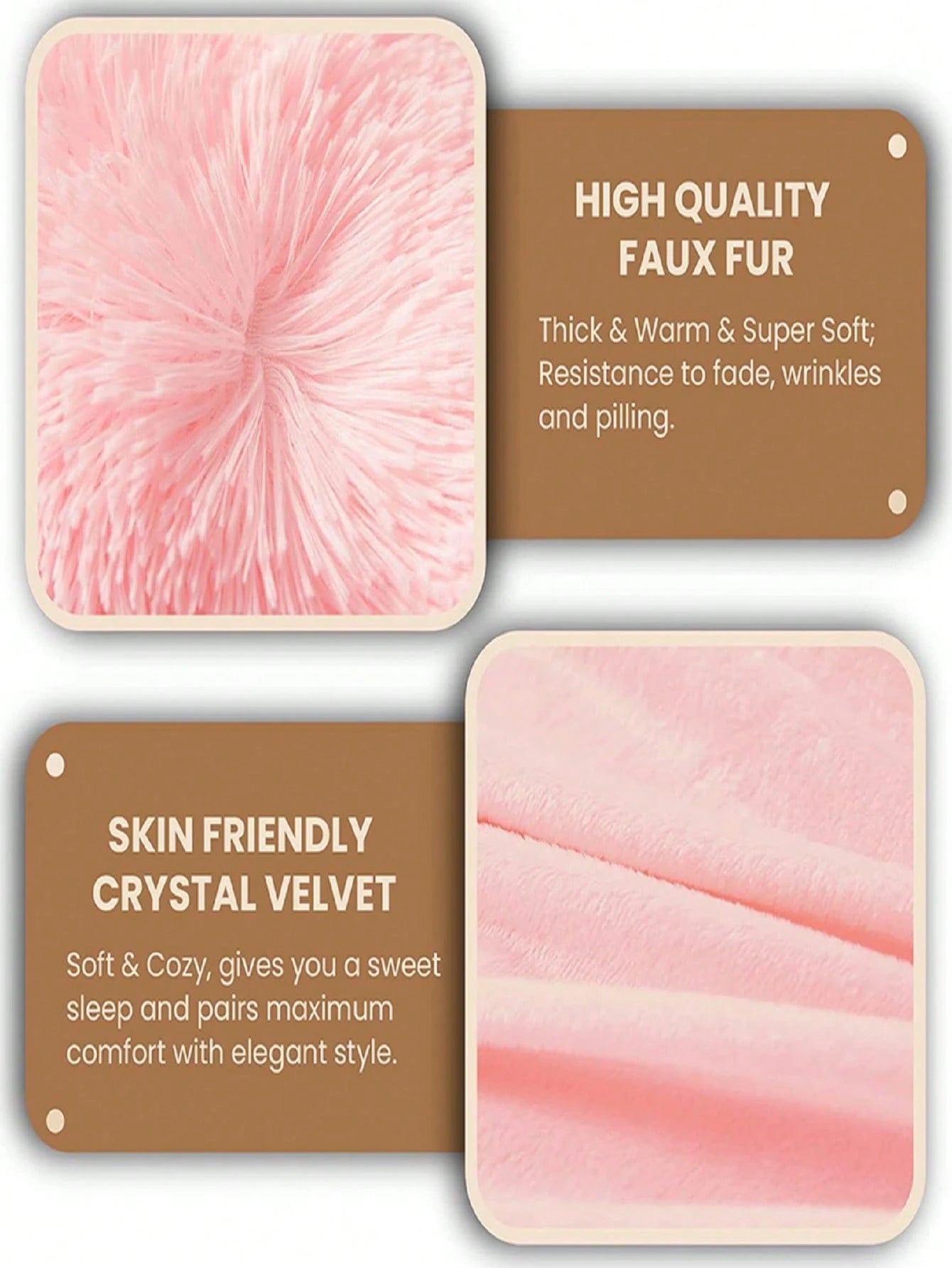 3/4 Pc Plush Comforter Cover Set- Ultra Soft Fluffy Duvet Cover With 1/2 Pillowcases & 1 Heart Shaped Pillow For Cozy Warm Bedding