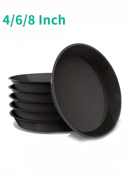 3/6pcs Plant Saucers 4/6/8 Inch Plastic Plant Trays, Durable Flower Pot Container Accessories For Indoor And Outdoor Flower Pots